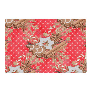 Watercolor Gingerbread Cookies Christmas Placemat
