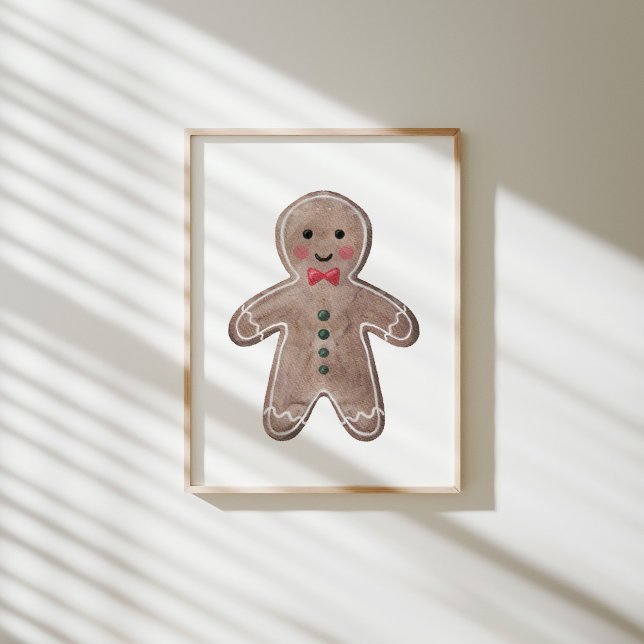 Watercolor Gingerbread man poster (Creator Uploaded)