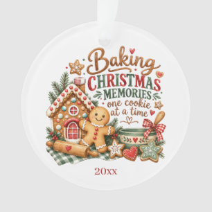 Watercolor Gingerbread Personalized Christmas Ornament