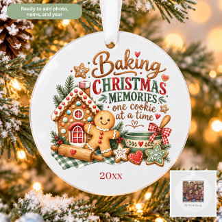 Watercolor Gingerbread Personalized Christmas Ornament