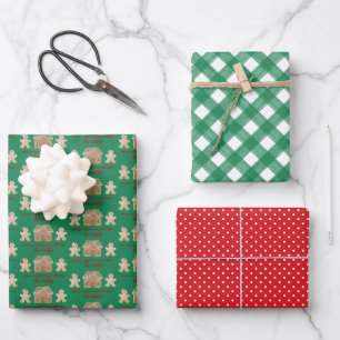 Watercolor Gingerbread Sweet Christmas Wishes Wrapping Paper Sheets