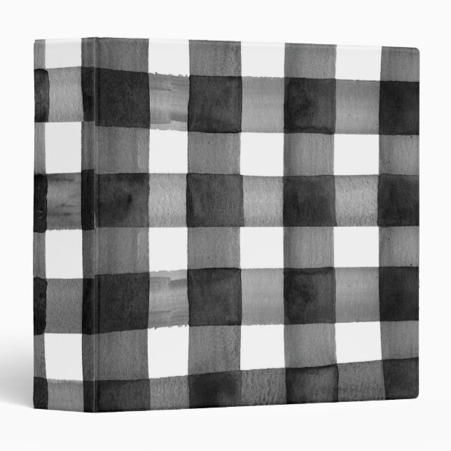 Watercolor Gingham Binder (Front/Spine)