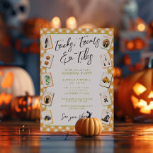 Watercolor Gingham Halloween Mahjong Party