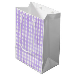Watercolor Gingham Spring Colorful Easter Fun Medium Gift Bag