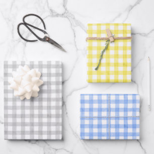Watercolor Gingham Wrapping Paper