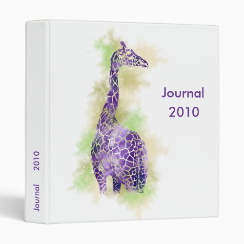 Watercolor Giraffe 1 Binder