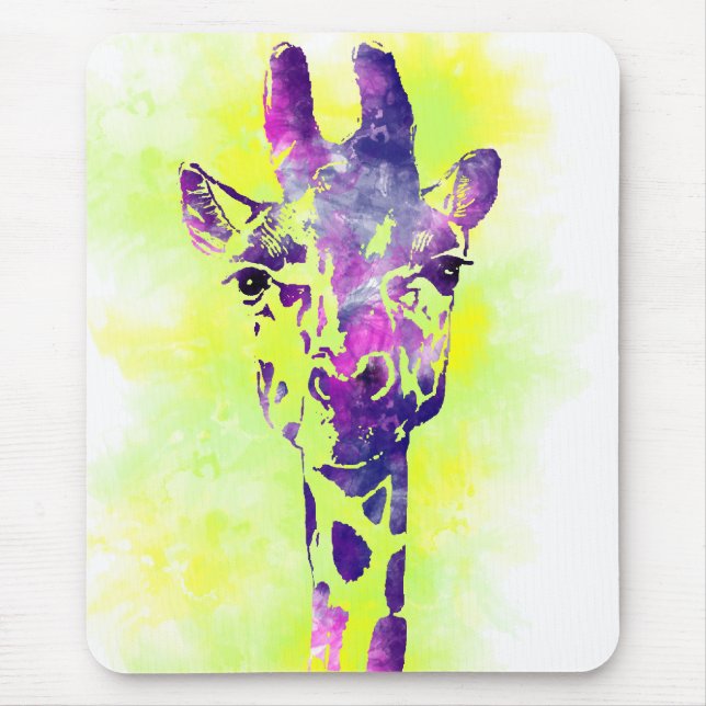 Watercolor Giraffe 2 Mouse Pad (Front)