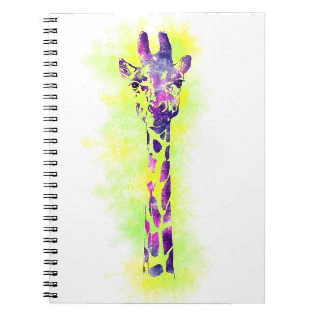 Watercolor Giraffe 2 Notebook (Front)