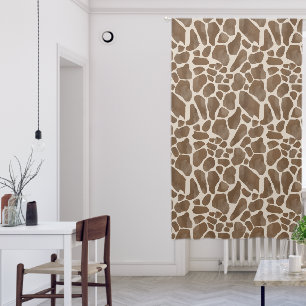 Watercolor Giraffe Animal Print Pattern Blackout Curtains