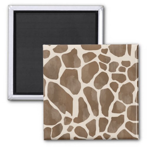 Watercolor Giraffe Animal Print Pattern Magnet