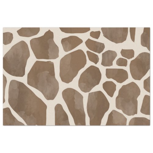 Watercolor Giraffe Animal Print Pattern Tissue Paper