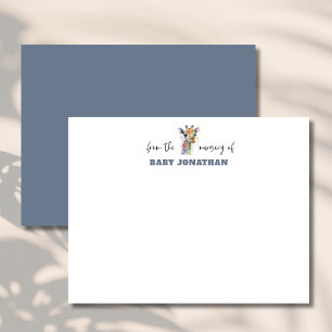 Watercolor Giraffe Classic Nursery Note Card