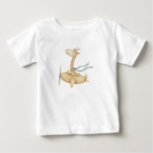 Watercolor Giraffe  Pilot  Baby T-Shirt