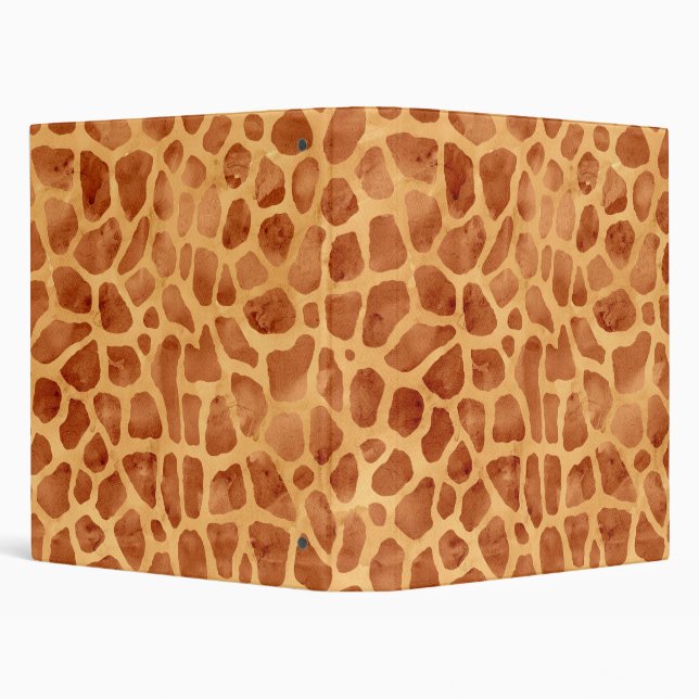 Watercolor Giraffe Print 3 Ring Binder (Background)