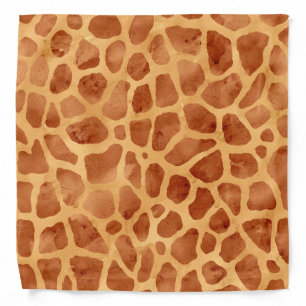 Watercolor Giraffe Print Bandana