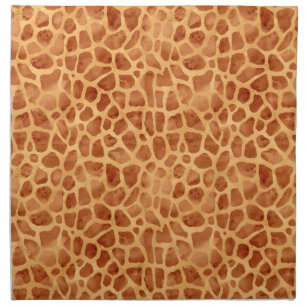Watercolor Giraffe Print Cloth Napkin