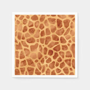 Watercolor Giraffe Print Napkins