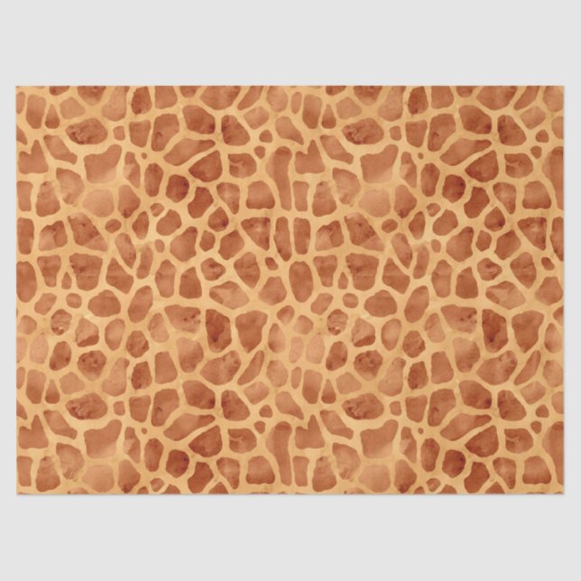 Watercolor Giraffe Print Tissue Paper (Front)