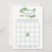 Watercolor Glass Terrarium Succulents Baby Bingo (Front)