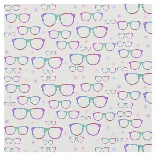 Watercolor glasses fabric