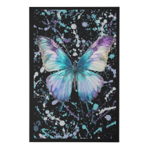 Watercolor Glasswing Butterfly Paint Canvas Art