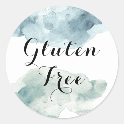 Watercolor Gluten Free  Classic Round Sticker