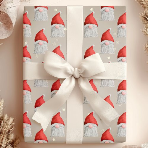 Watercolor Gnome Wrapping Paper