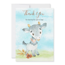 Watercolor Goat Farm Thank You Card