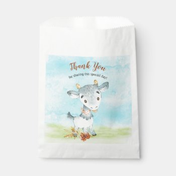 Watercolor Goat Farm Thank You Favor Bag by SpecialOccasionCards at Zazzle