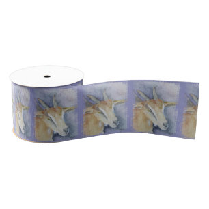 Watercolor Goat/Kid Grosgrain Ribbon