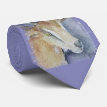 Watercolor Goat/kid Tie by PandaCatGallery at Zazzle