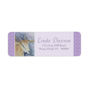 Watercolor Goat Return Address Labels