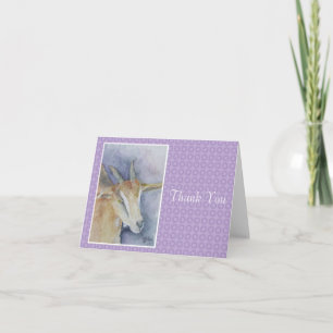 Watercolor Goat Thank You Card