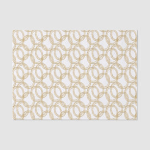 Watercolor Gold Bamboo Rings Tissue Paper