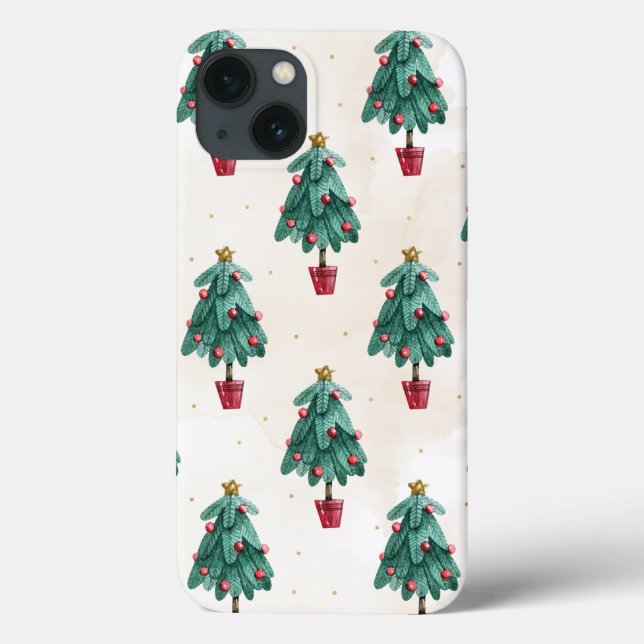 Watercolor Gold Christmas 1 Pattern Case-Mate iPhone Case (Back)