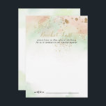 Watercolor Gold Confetti Wedding Bucket List Cards<br><div class="desc">These watercolor gold confetti wedding bucket list cards are the perfect activity for a rustic wedding reception or bridal shower. The design features a watercolor pink, green and white background with gold glitter confetti splash.
Change the wording to suit any life event. Bucket list sign is sold separately.</div>