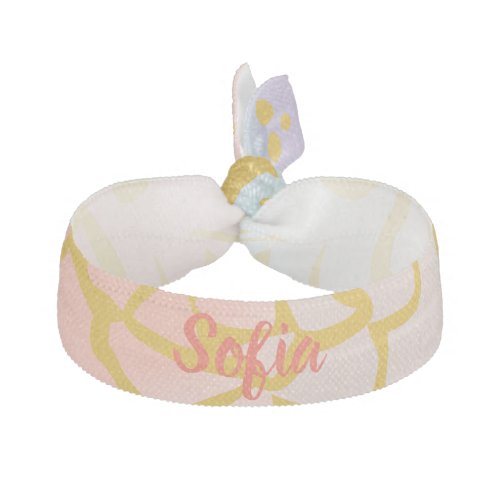 Watercolor Gold Flower _ Custom Elastic Hair Tie