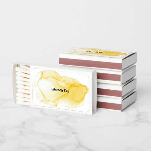 Watercolor Gold Wash Create Your Own Custom Matchboxes