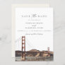 Watercolor Golden Gate San Francisco California Invitation