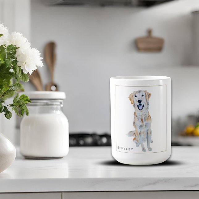 Watercolor Golden Retriever Dog Personalized Coffee Mug (Creator Uploaded)