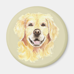 Watercolor Golden Retriever Dog Pet Animal Magnet
