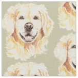 Watercolor Golden Retriever Dog Pet Animal Print Fabric