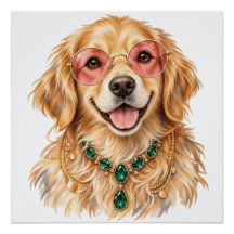 Watercolor Golden Retriever Dog | Pet Lover Art