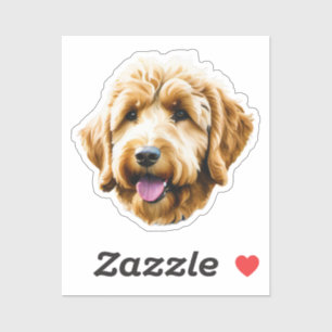 Watercolor Goldendoodle Sticker