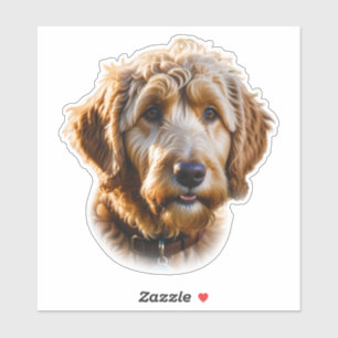 Watercolor Goldendoodle  Sticker