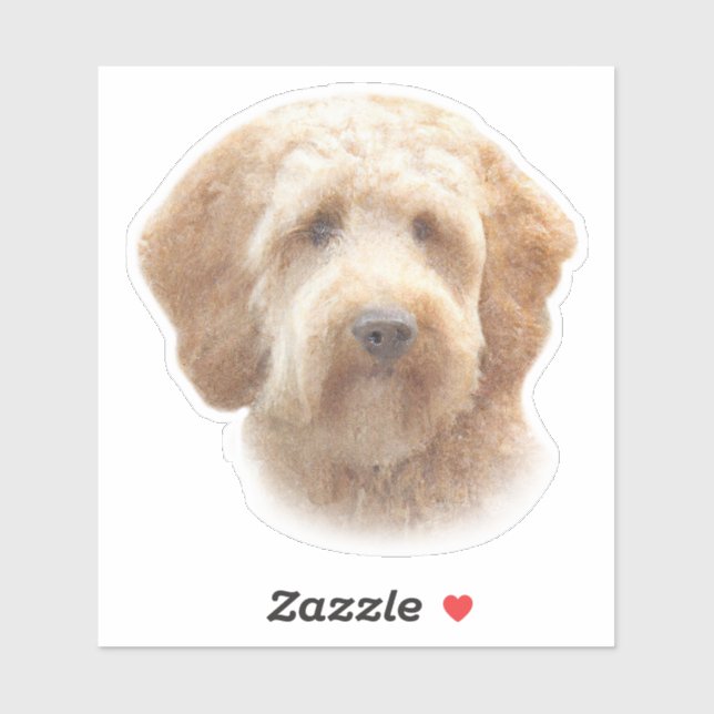 Watercolor Goldendoodle Sticker (Sheet)