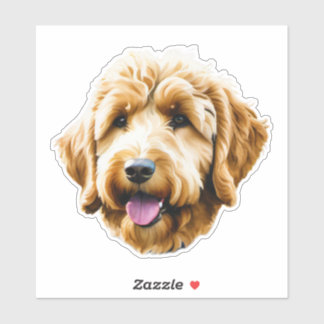 Watercolor Goldendoodle Sticker