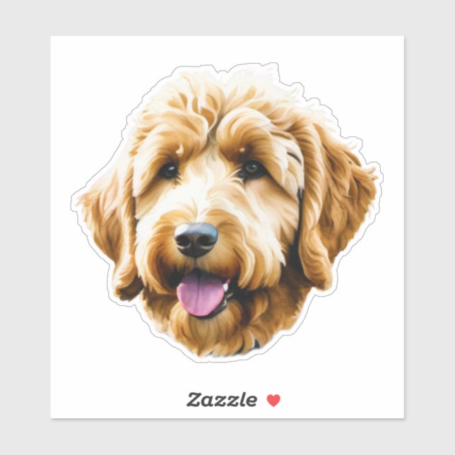 Watercolor Goldendoodle  Sticker (Sheet)