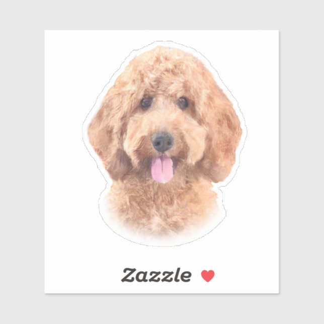 Watercolor Goldendoodle Sticker (Sheet)