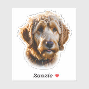 Watercolor Goldendoodle Sticker